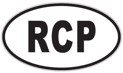 RCP - 3 Letter Initials Oval Sticker