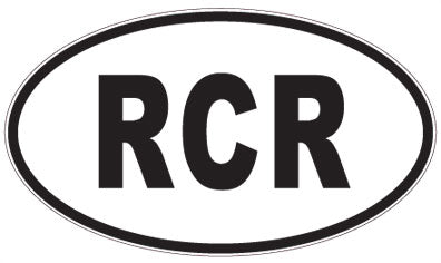 RCR - 3 Letter Initials Oval Sticker