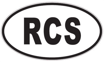 RCS - 3 Letter Initials Oval Sticker