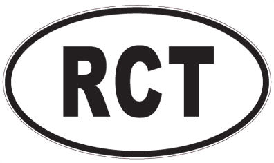 RCT - 3 Letter Initials Oval Sticker