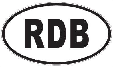 RDB - 3 Letter Initials Oval Sticker
