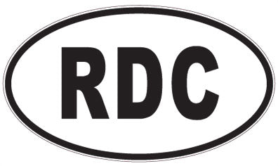 RDC - 3 Letter Initials Oval Sticker
