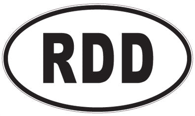RDD - 3 Letter Initials Oval Sticker
