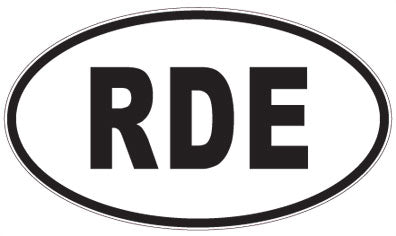 RDE - 3 Letter Initials Oval Sticker