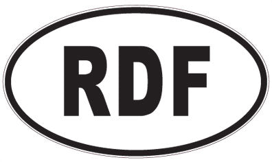 RDF - 3 Letter Initials Oval Sticker