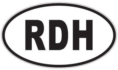 RDH - 3 Letter Initials Oval Sticker
