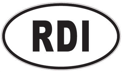 RDI - 3 Letter Initials Oval Sticker