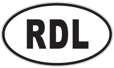 RDL - 3 Letter Initials Oval Sticker