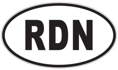 RDN - 3 Letter Initials Oval Sticker