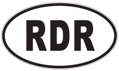 RDR - 3 Letter Initials Oval Sticker