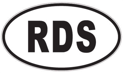 RDS - 3 Letter Initials Oval Sticker