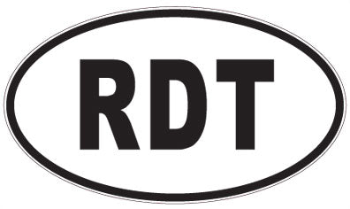 RDT - 3 Letter Initials Oval Sticker