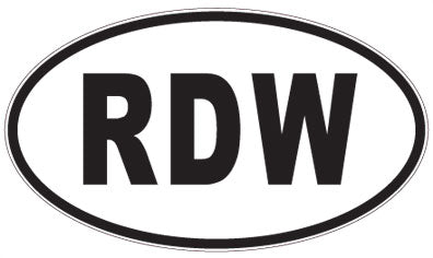 RDW - 3 Letter Initials Oval Sticker
