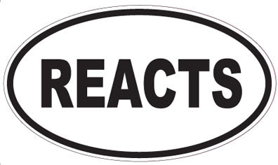 REACTS - Oval Sticker