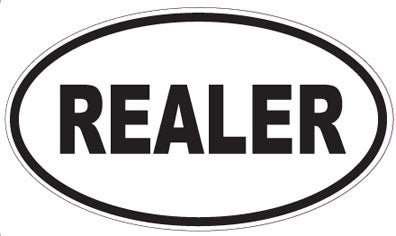 REALER - Oval Sticker
