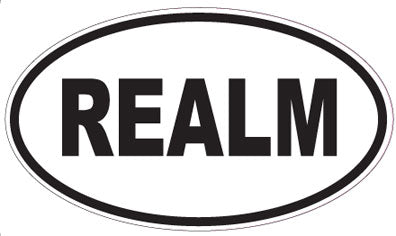 REALM - Oval Sticker