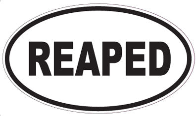 REAPED - Oval Sticker