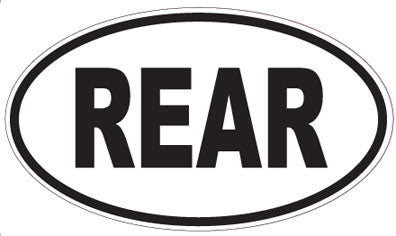REAR - Oval Sticker