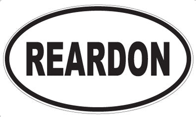 REARDON - Oval Magnet