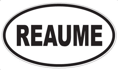REAUME - Oval Magnet