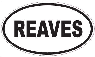 REAVES - Oval Sticker