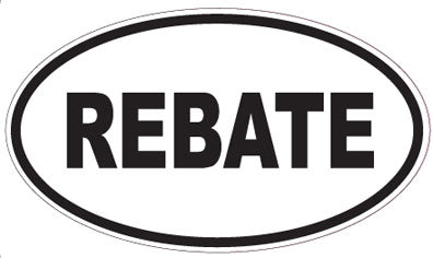 REBATE - Oval Sticker