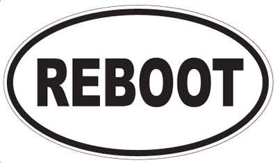 REBOOT - Oval Sticker