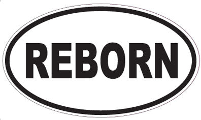 REBORN - Oval Sticker