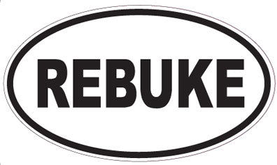 REBUKE - Oval Sticker