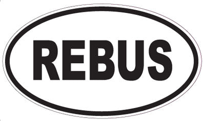 REBUS - Oval Sticker