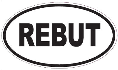 REBUT - Oval Sticker