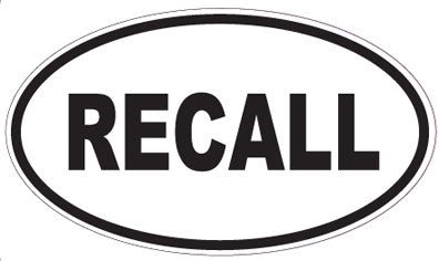 RECALL - Oval Sticker