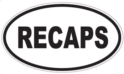 RECAPS - Oval Sticker