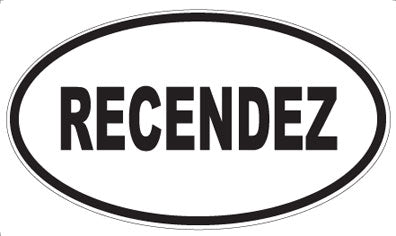 RECENDEZ - Oval Sticker