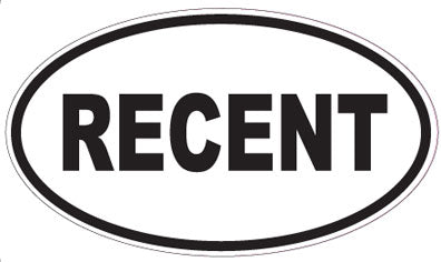 RECENT - Oval Sticker