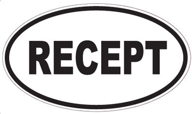 RECEPT - Oval Sticker