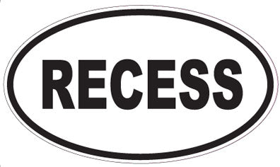 RECESS - Oval Sticker