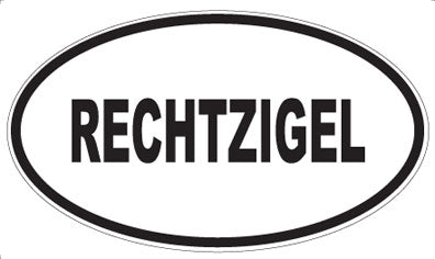 RECHTZIGEL - Oval Magnet