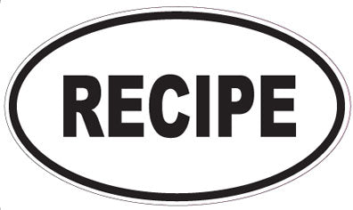 RECIPE - Oval Sticker