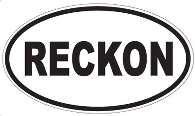 RECKON - Oval Sticker