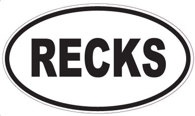 RECKS - Oval Magnet