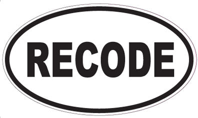 RECODE - Oval Sticker