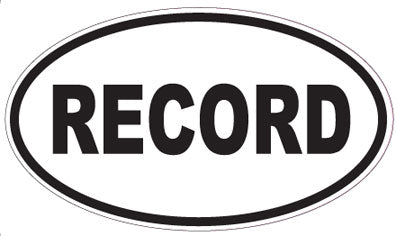 RECORD - Oval Sticker