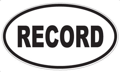 RECORD - Oval Magnet