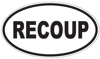 RECOUP - Oval Sticker