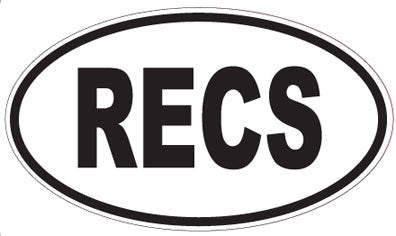 RECS - Oval Sticker