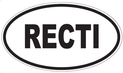 RECTI - Oval Sticker