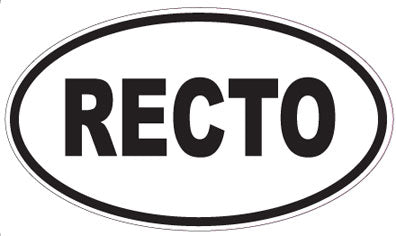 RECTO - Oval Sticker