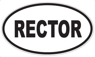 RECTOR - Oval Magnet