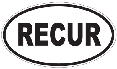 RECUR - Oval Sticker